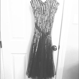 Dress with Black overlay